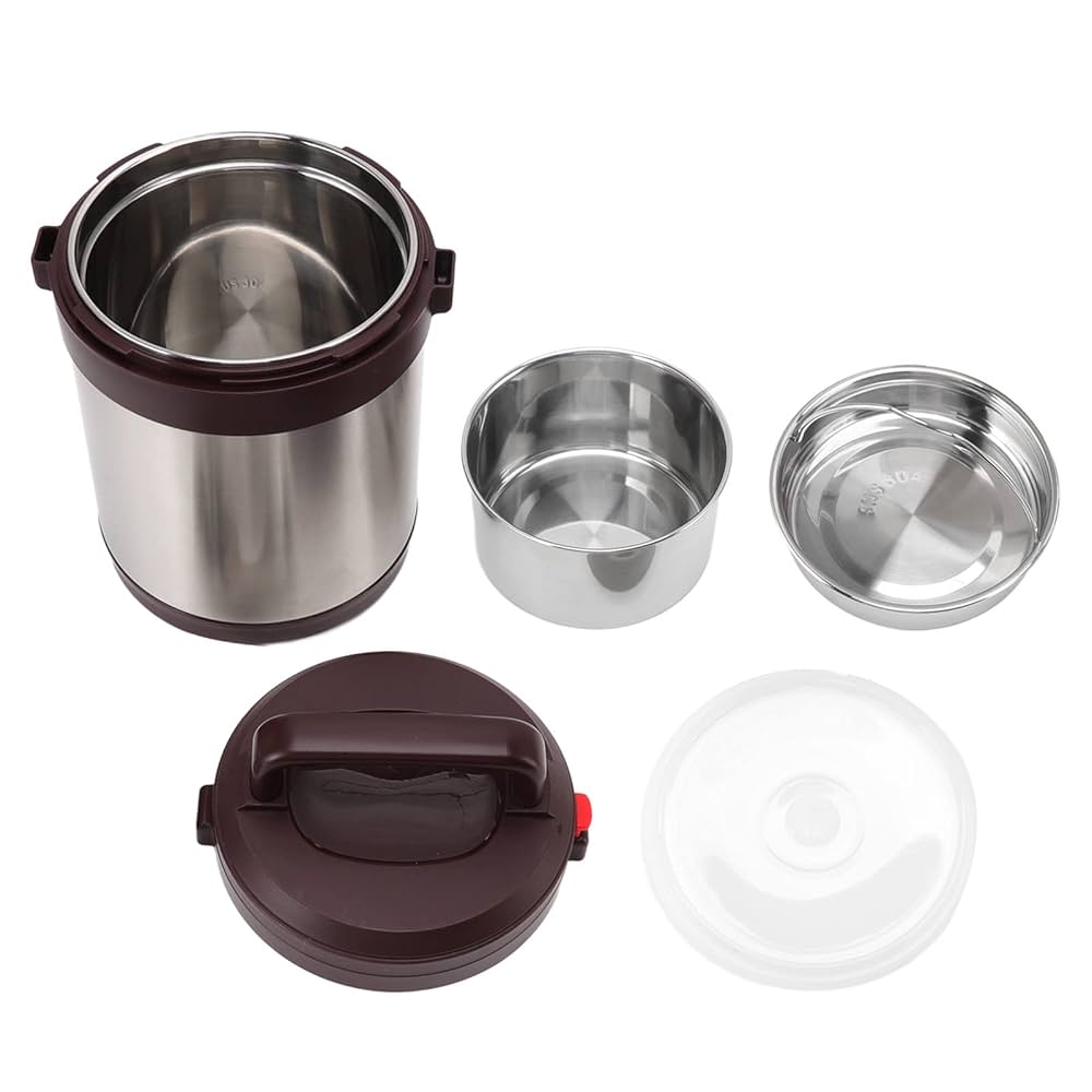 Amazon｜温かい食べ物用断熱フードジャー 5.4x9.2インチ 3段